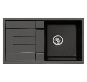 FREGADOR PLASTIMODUL NERJA 86X50 GRANITO NEGRO