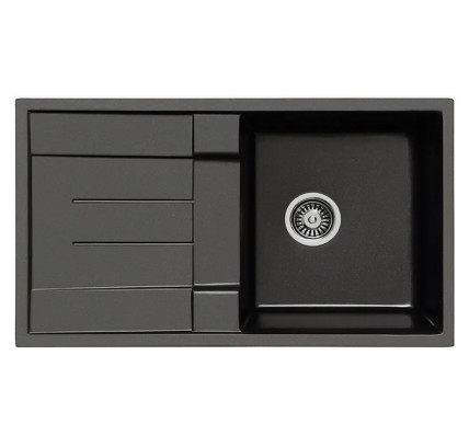 FREGADOR PLASTIMODUL NERJA 86X50 GRANITO NEGRO