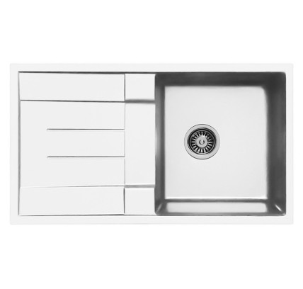 FREGADOR PLASTIMODUL NERJA 86X50 GRANITO BLANCO