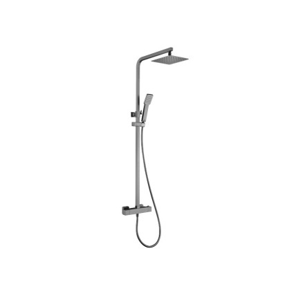 COLUMNA DUCHA TERMOSTÁTICA IMEX VIGO BLACK GUN METAL BTV013/BGM