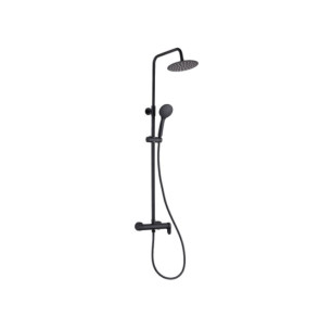COLUMNA DUCHA MONOMANDO KALLA ERGOS DISTRIBUIDOR INTEGRADO NEGRO MATE 03792A25N