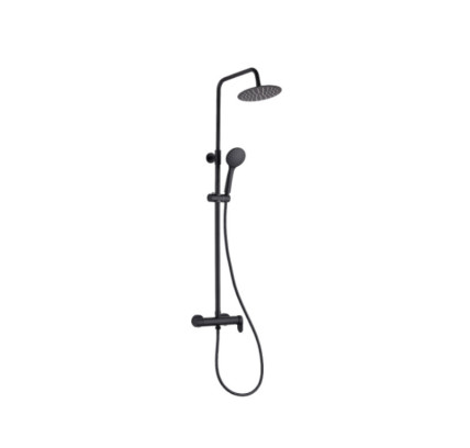COLUMNA DUCHA MONOMANDO KALLA ERGOS DISTRIBUIDOR INTEGRADO NEGRO MATE 03792A25N
