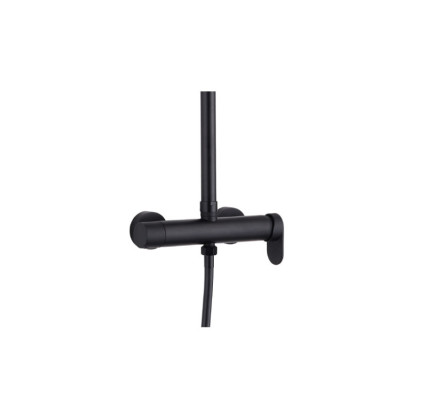 COLUMNA DUCHA MONOMANDO KALLA ERGOS DISTRIBUIDOR INTEGRADO NEGRO MATE 03792A25N