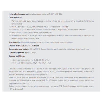 TUBO INOX 18X0,7 EN10312 AISI-304 (5 METROS)