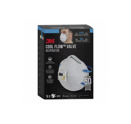 MASCARILLA 3M FFP2 MOLDEADA CON VALVULA 8822