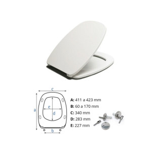 TAPA INODORO ESTOLI PRINCESA UNIVERSAL BLANCO