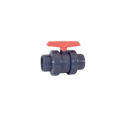 VALVULA ESFERA PVC CEPEX R/H 2" PN-10 M/ROJO 02505