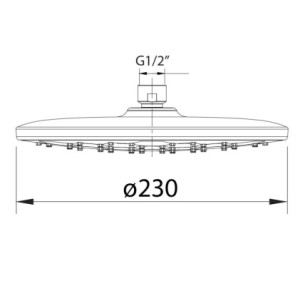 ROCIADOR DUCHA HEXAGON AIR Ø230MM