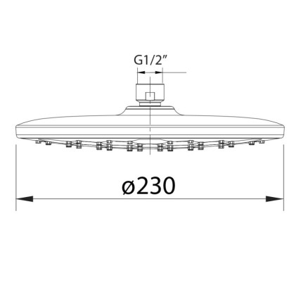 ROCIADOR DUCHA HEXAGON AIR Ø230MM