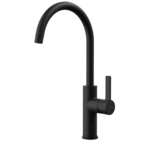 GRIFO DE COCINA MONOMANDO 330MM 5L/MIN ALPINA ROUND NEGRO MATE COLD OPEN