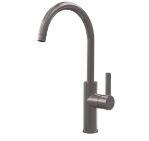GRIFO DE COCINA MONOMANDO 330MM 5L/MIN ALPINA ROUND GUNMETAL CEPILLADO COLD OPEN