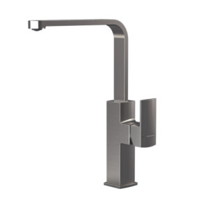 GRIFO DE COCINA MONOMANDO 310MM 5L/MIN ALPINA SQUARE GUNMETAL CEPILLADO COLD OPEN