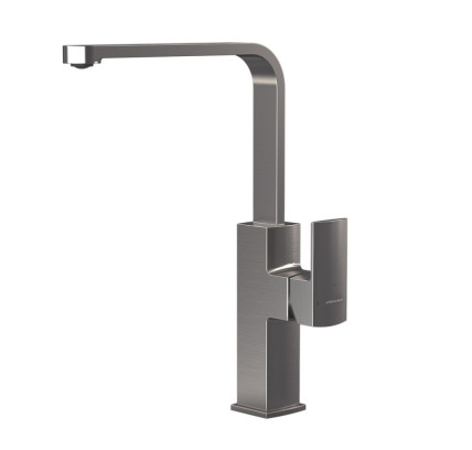 GRIFO DE COCINA MONOMANDO 310MM 5L/MIN ALPINA SQUARE GUNMETAL CEPILLADO COLD OPEN