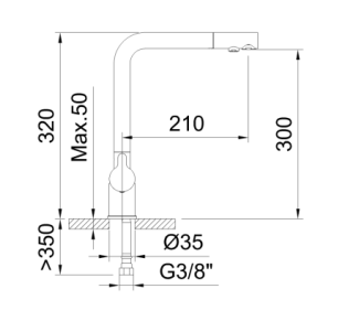 GRIFO DE COCINA MONOMANDO 3 VÍAS CON 2 MANDOS Y 2 SALIDAS DE AGUA PARA TRATAMIENTO NEXUS NEGRO MATE EXTRAÍBLE COLD OPEN