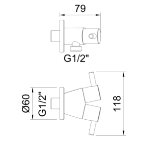 DUCHA HIGIÉNICA MURAL CON SALIDA CISTERNA 1 FUNCIÓN SHATTAF OASIS