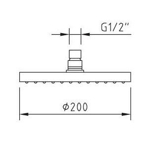 ROCIADOR DUCHA CIRCULAR Ø200MM