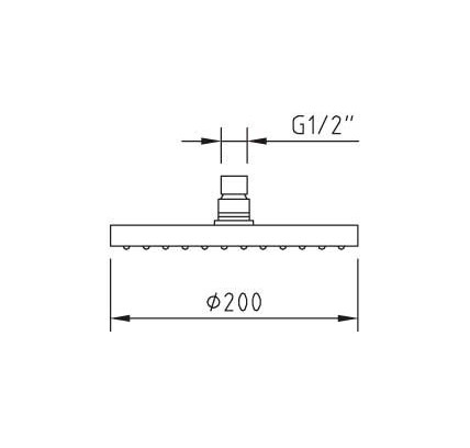 ROCIADOR DUCHA CIRCULAR Ø200MM