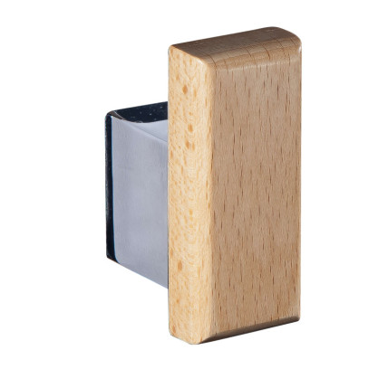 PERCHA CROMO/MADERA NATURAL