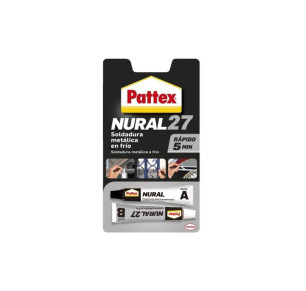SOLDADURA REPARADORA PATTEX METÁLICA EN FRIO RÁPIDO NURAL-27 GRIS 1768322 22 ML