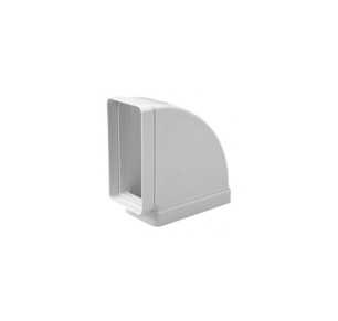 CODO S/HUMOS RECTANGULAR 150X75 HORIZONTAL BLANCO