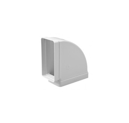 CODO S/HUMOS RECTANGULAR 150X75 HORIZONTAL BLANCO