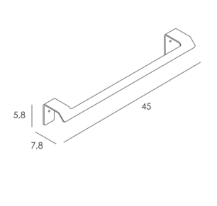 TOALLERO BARRA 45 CM INOX CEPILLADO