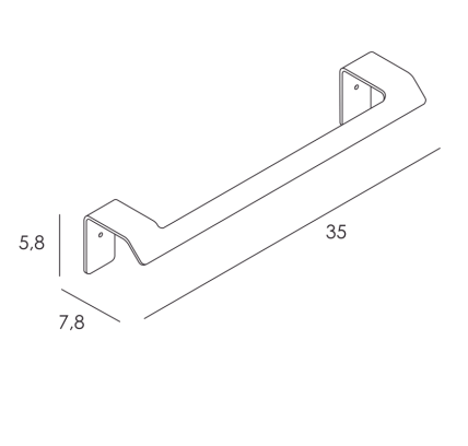 TOALLERO BARRA 35 CM INOX CEPILLADO