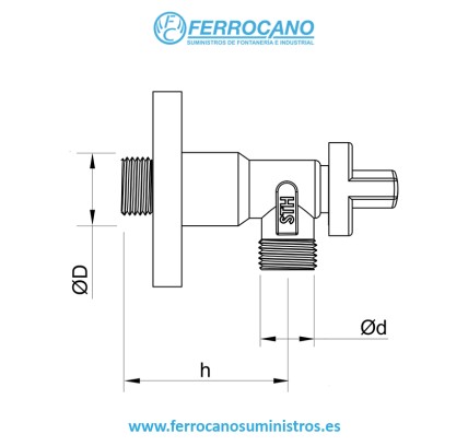 LLAVE REGULACION STANDARD AMERICA 1/2"-3/8" CROMO 40232