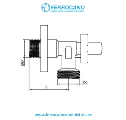 GRIFO LAVADORA STANDARD AMERICA 1/2"-3/4" CROMO 80201