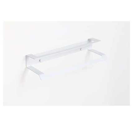 TOALLERO DOBLE 37 CM ADHESIVO BLANCO MATE