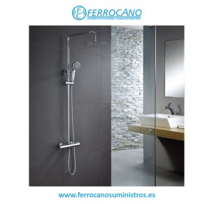 COLUMNA DUCHA TERMOSTATICA IMEX LONDRES CROMO BTL011
