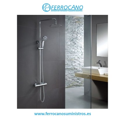 COLUMNA DUCHA TERMOSTATICA IMEX LONDRES CROMO BTL011