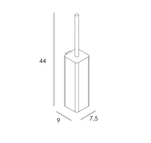 ESCOBILLERO DE PARED DUAL FIX BLACK GUN METAL
