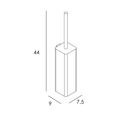 ESCOBILLERO DE PARED DUAL FIX BRONCE CEPILLADO