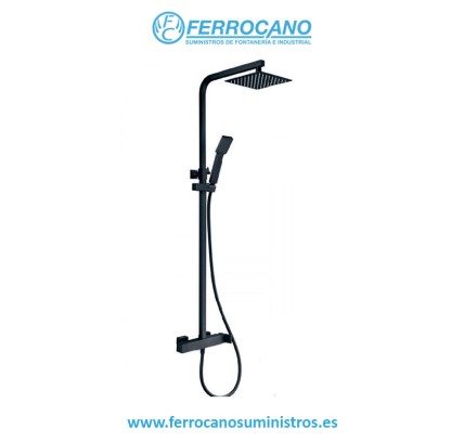 COLUMNA DUCHA MONOMANDO IMEX FIYI NEGRO MATE BDF016/NG