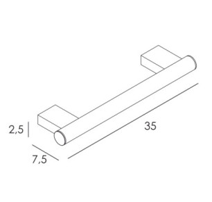BARRA DE SUJECIÓN 35 CM CROMO