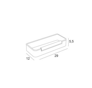 REPISA RECTANGULAR CON LIMPIAMAMPARAS CROMO