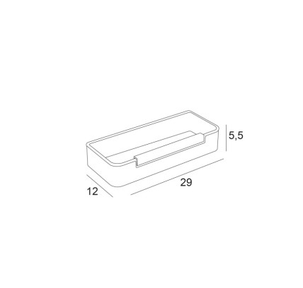 REPISA RECTANGULAR CON LIMPIAMAMPARAS CROMO