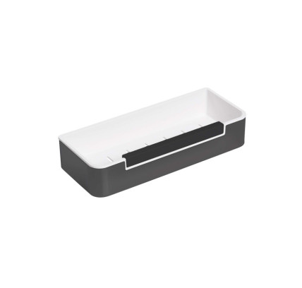 REPISA RECTANGULAR CON LIMPIAMAMPARAS NEGRO MATE