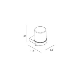 DISPENSADOR DE PARED REDONDO CROMO