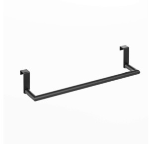 TOALLERO BARRA REDONDO 37 CM PARA MUEBLE NEGRO MATE
