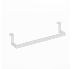 TOALLERO BARRA RECTO 37 CM PARA MUEBLE BLANCO MATE