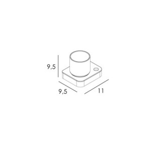 PORTACEPILLOS DE PARED INOX CEPILLADO