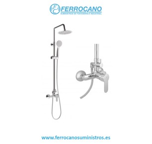 COLUMNA DUCHA KALLA ERGOS CON MONOMANDO OMNIA CROMO