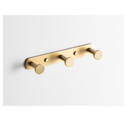 PERCHA TRIPLE PEGAR ORO CEPILLADO