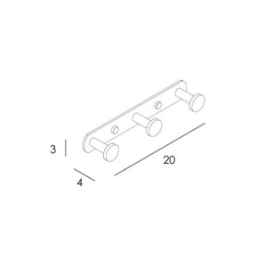 PERCHA TRIPLE PEGAR ORO CEPILLADO
