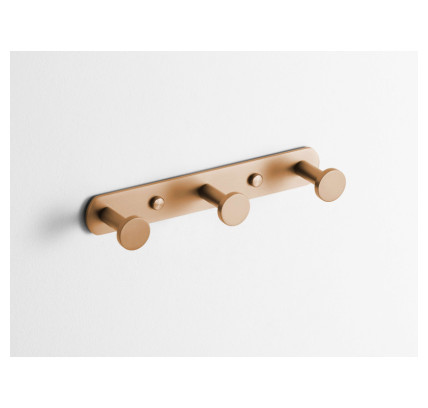 PERCHA TRIPLE PEGAR BRONCE CEPILLADO
