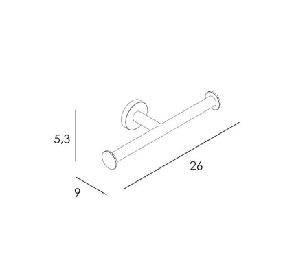 PORTARROLLOS DOBLE PEGAR INOX CEPILLADO