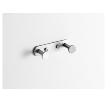 PERCHA DOBLE INOX CEPILLADO