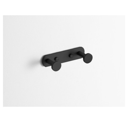 PERCHA DOBLE NEGRO MATE